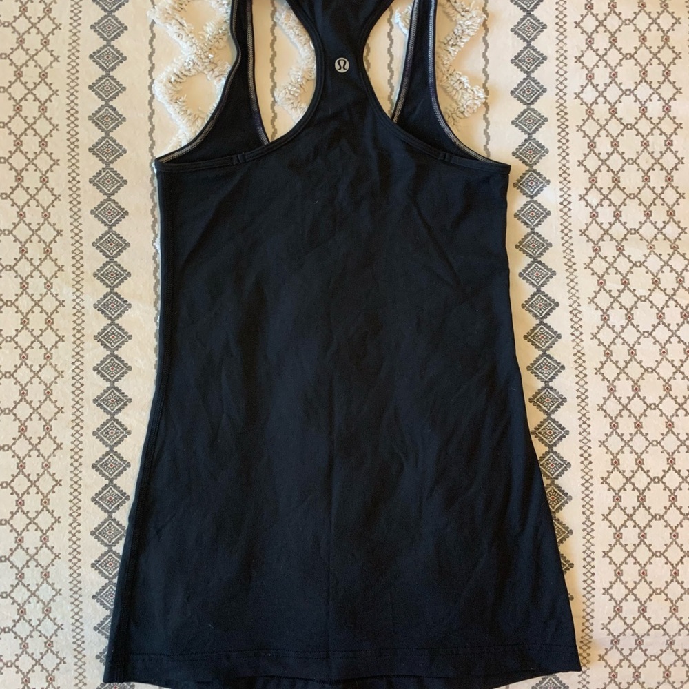 Lululemon black racer back tank Womens size small